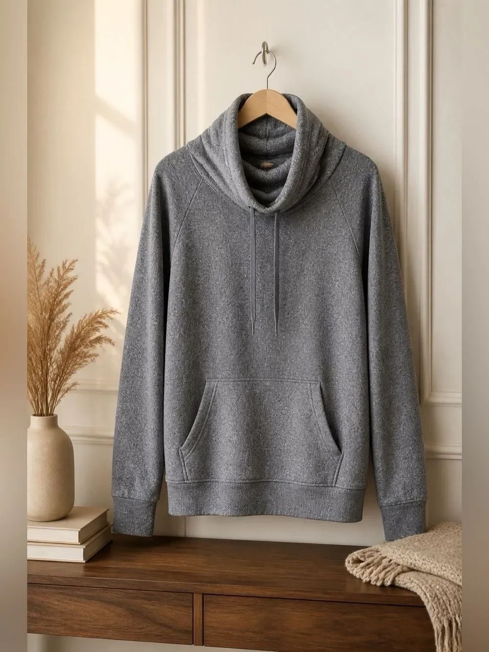 Derek Heart Ladies Heather Gray Turtleneck Sweater Size Medium